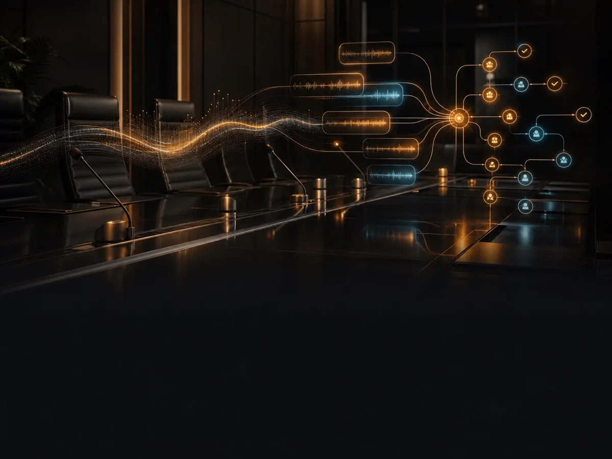 Executive meeting intelligence transforming conversations into decisions and actions