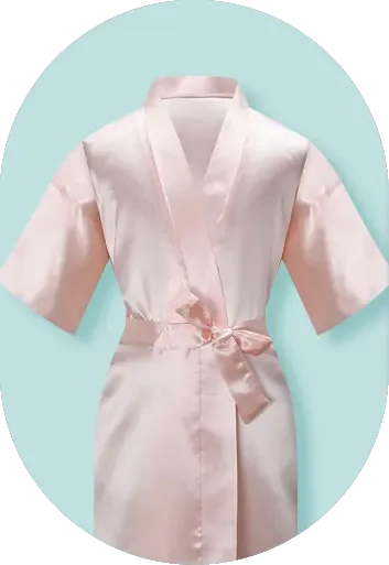 Personalized silk robe