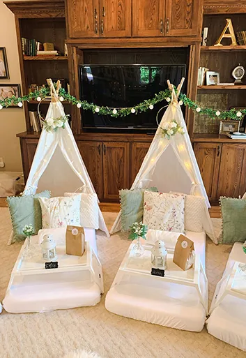 Cottage Core theme luxury sleepover