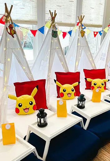 Pokémon theme luxury sleepover