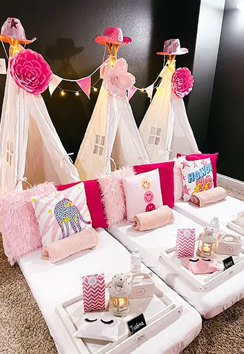 Preppy Cowgirl theme luxury sleepover