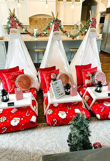 Christmas theme luxury sleepover