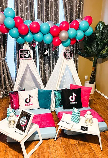 TikTok theme luxury sleepover