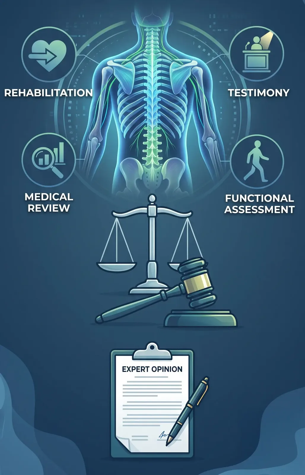 Expert witness testimony at Wayne Physiatry LLC